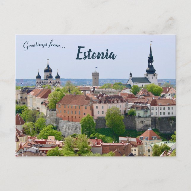 Carte Postale Une vue de Tallinn Estonie (Devant)