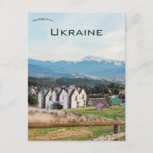 Carte Postale Une vue d'une ville à Yablunytsya Ukraine