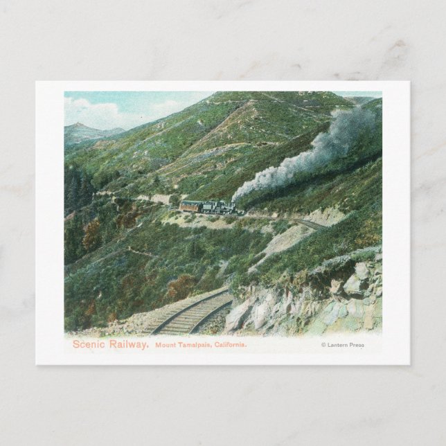 Carte Postale Une vue ferroviaire PittoresqueMt. Tamalpais, Cali (Devant)