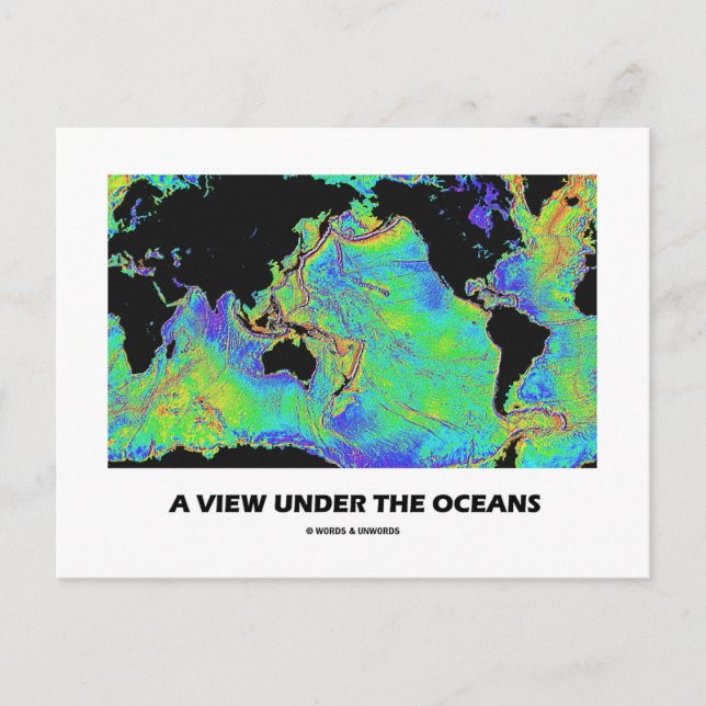 Carte Postale Une Vue Sous Les Océans (Carte Mondiale De La Géog (Devant)