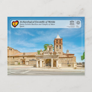 Carte Postale UNESCO - Basilique Santa Eulalia / Temple de Mars