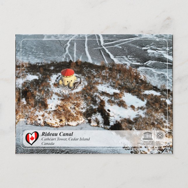 Carte Postale UNESCO - Canal Rideau - Cathcart Tower, Cèdre I. (Devant)