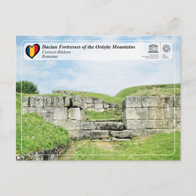 Carte Postale UNESCO - Forteresses Daciennes - Costesti -Blidaru (Devant)