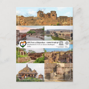 Carte Postale UNESCO, Forts des collines du Rajasthan - Fort de 