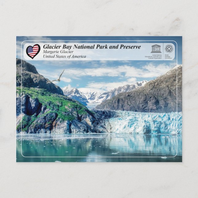 Carte Postale UNESCO - Glacier Bay NP - Glacier Margerie (Devant)