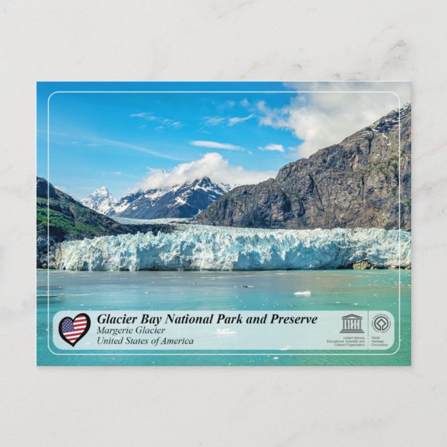 Carte Postale UNESCO - Glacier Bay NP - Glacier Margerie (Devant)
