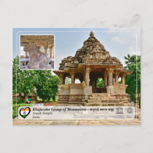 Carte Postale UNESCO Khajuraho Groupe de Monuments - Nandi Templ