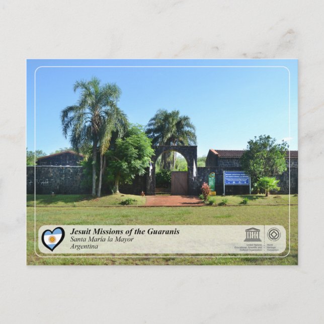 Carte Postale UNESCO - Missions jésuites de la Guarani (Devant)