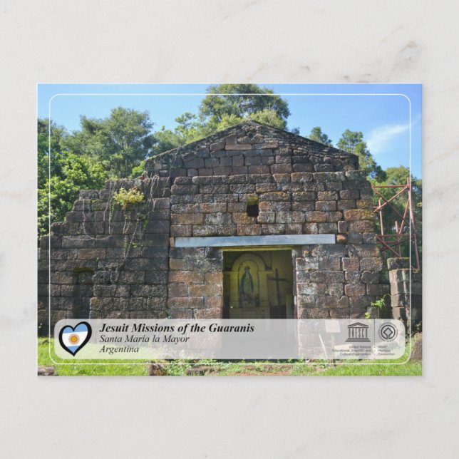 Carte Postale UNESCO - Missions jésuites de la Guarani (Devant)
