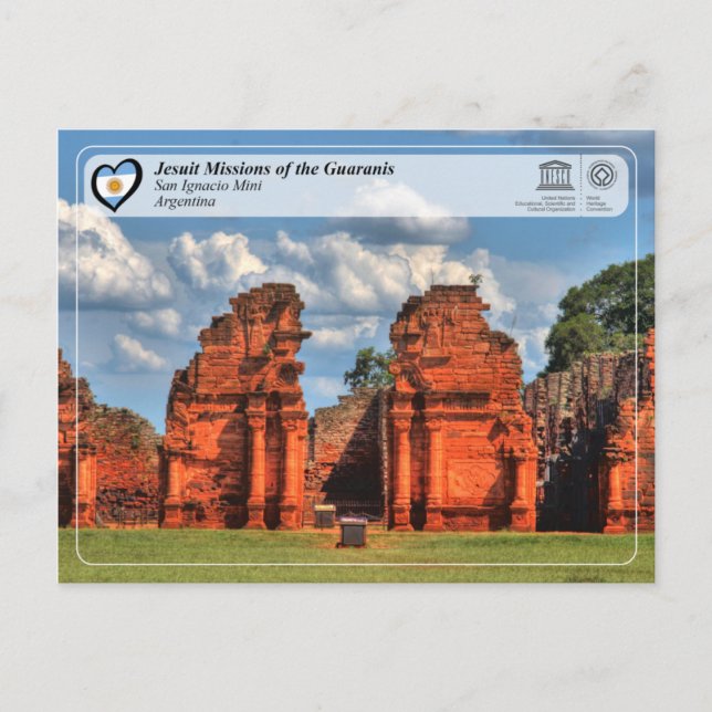 Carte Postale UNESCO - Missions jésuites de la Guarani (Devant)