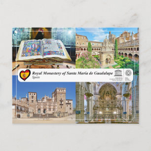 Carte Postale UNESCO - Monastère royal de Ste Marie de Guadalupe