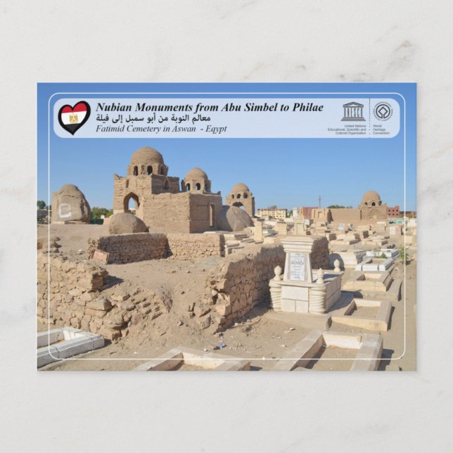 Carte Postale UNESCO - Monuments Nubiens - Cimetière Fatimide d' (Devant)