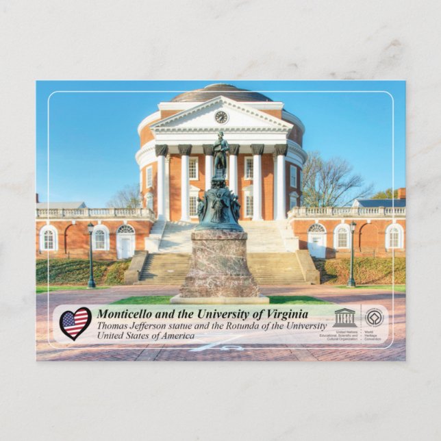 Carte Postale UNESCO - University of Virginia in Charlottesville (Devant)