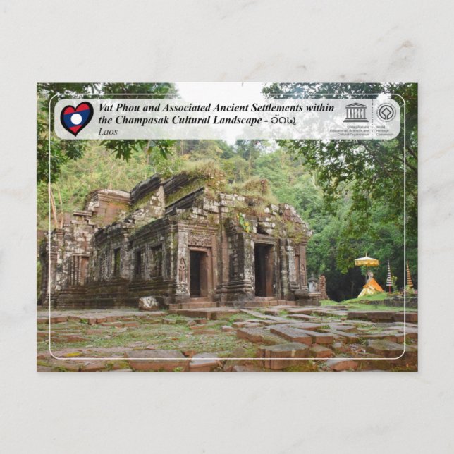 Carte Postale UNESCO - Vat Phou and Champasak Cultural Landscape (Devant)
