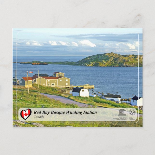 Carte Postale UNESCO WHERE - Station baleinière basque de Red Ba (Devant)