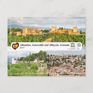 Carte Postale UNESCO WHS - Alhambra, Generalife et Albayzín