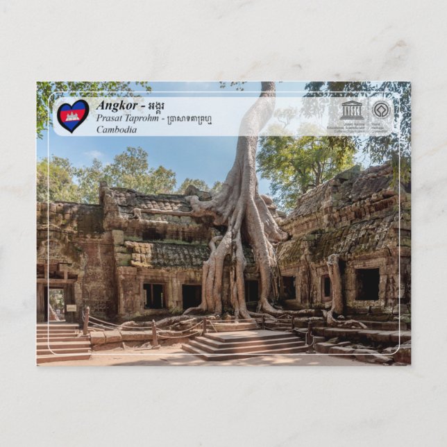 Carte Postale UNESCO WHS - Angkor - Temple de Taprohm (Devant)