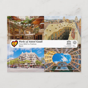Carte Postale UNESCO WHS - Antoni Gaudí - Casa Milà La Pedrera