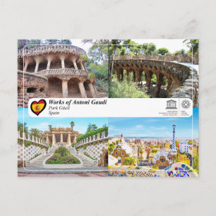 Carte Postale UNESCO WHS - Antoni Gaudí - Parc Güell