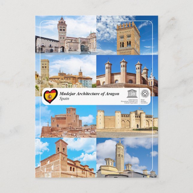 Carte Postale UNESCO WHS - Architecture mudéjar d'Aragon (Devant)