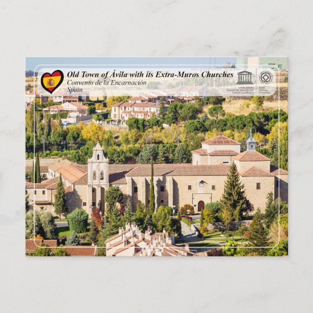 Carte Postale UNESCO WHS - Ávila - Convento de la Encarnación (Devant)