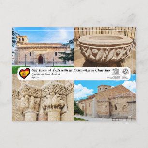 Carte Postale UNESCO WHS - Ávila - Église de San Andrés