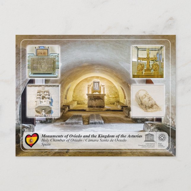 Carte Postale UNESCO WHS - Cámara Santa d'Oviedo (Devant)
