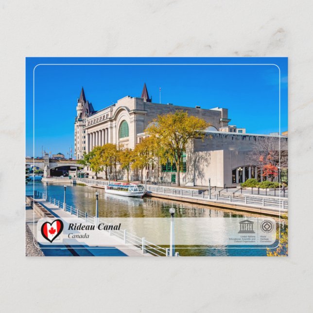 Carte Postale UNESCO WHS - Canal Rideau (Devant)