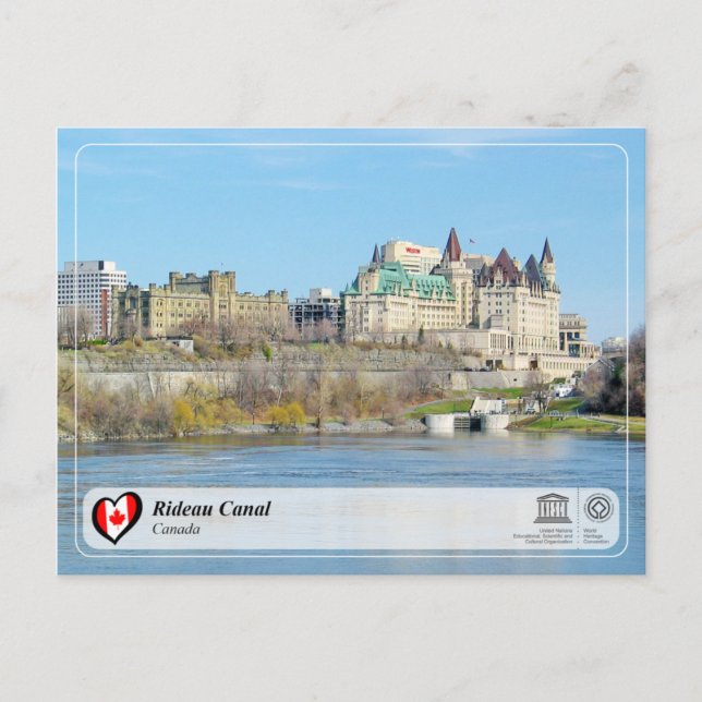 Carte Postale UNESCO WHS - Canal Rideau (Devant)