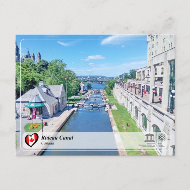 Carte Postale UNESCO WHS - Canal Rideau (Devant)