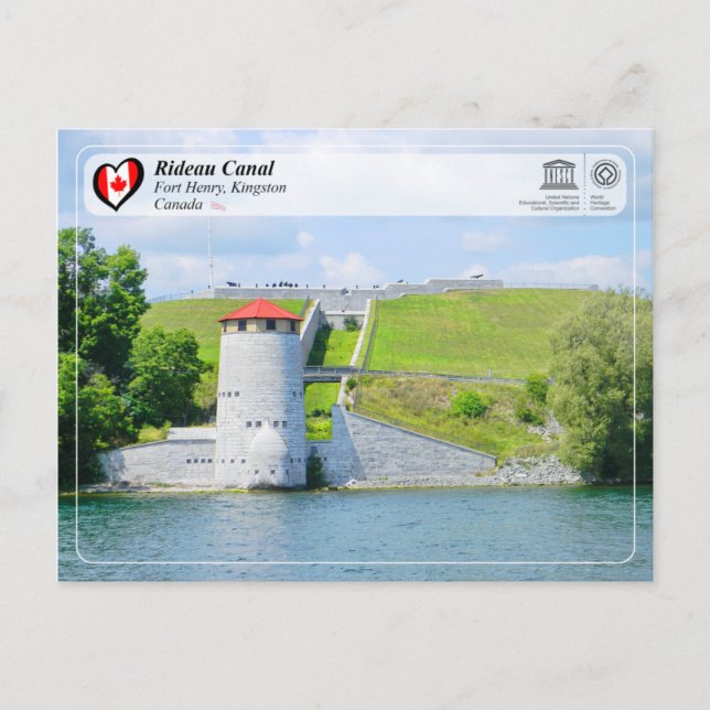 Carte Postale UNESCO WHS - Canal Rideau - Fort Henry, Kingston (Devant)