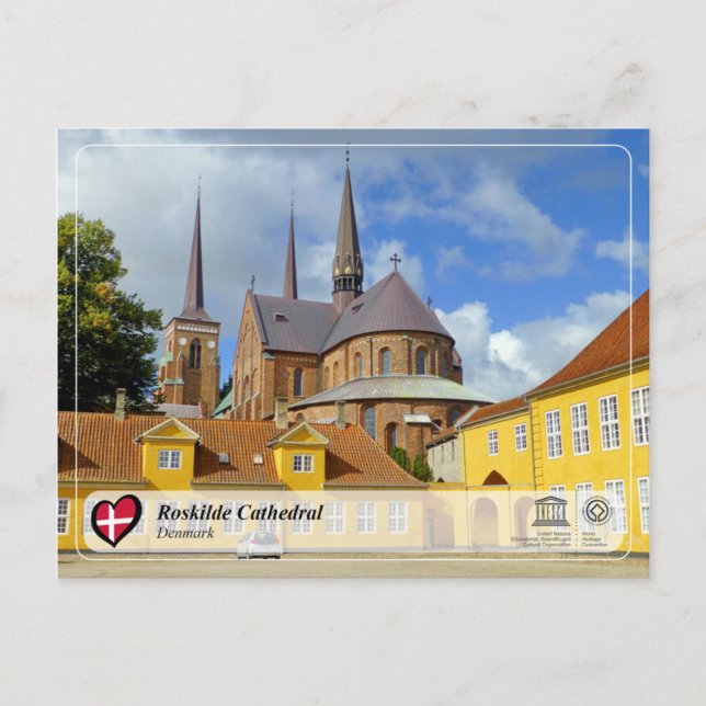 Carte Postale UNESCO WHS - Cathédrale de Roskilde (Devant)