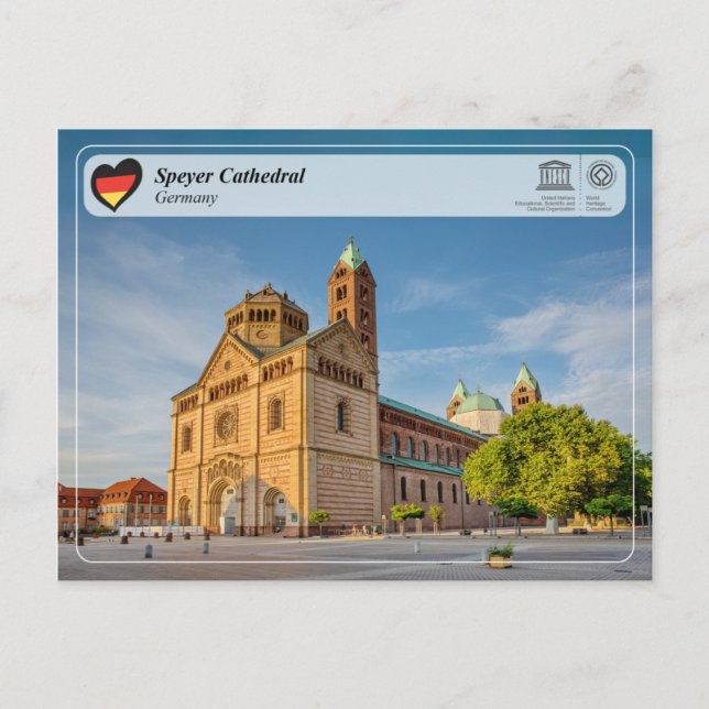 Carte Postale UNESCO WHS - Cathédrale de Speyer (Devant)