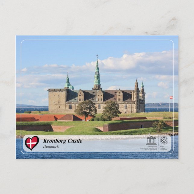 Carte Postale UNESCO WHS - Château de Kronborg (Devant)