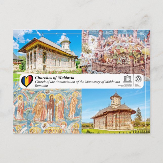 Carte Postale UNESCO WHS - Eglises de Moldavie - Moldavie (Devant)