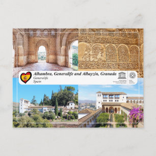 Carte Postale UNESCO WHS - Generalife, Grenade