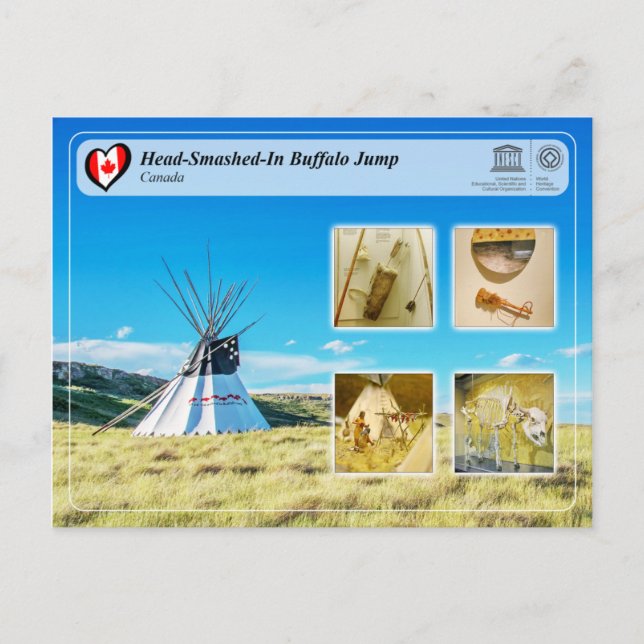 Carte Postale UNESCO WHS - Head-Smashed-In Buffalo Jump (Devant)