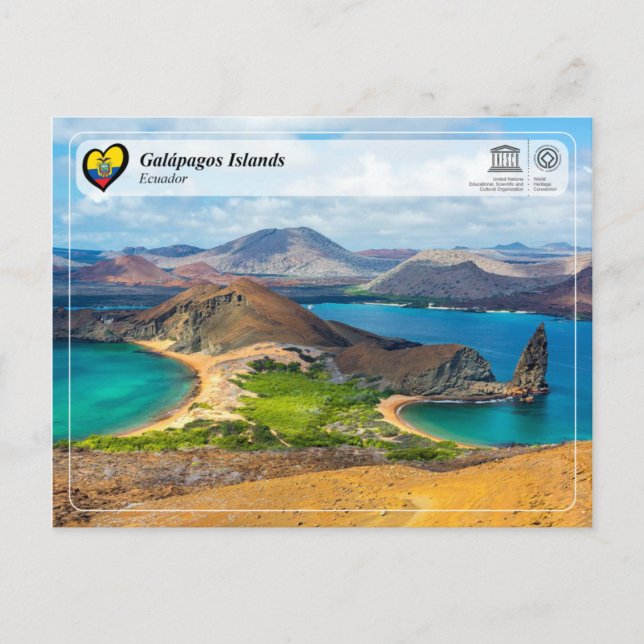 Carte Postale UNESCO WHS - Îles Galápagos (Devant)
