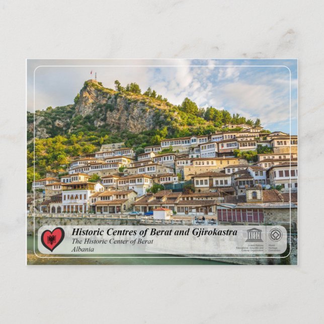 Carte Postale UNESCO WHS - Le Centre historique de Berat (Devant)