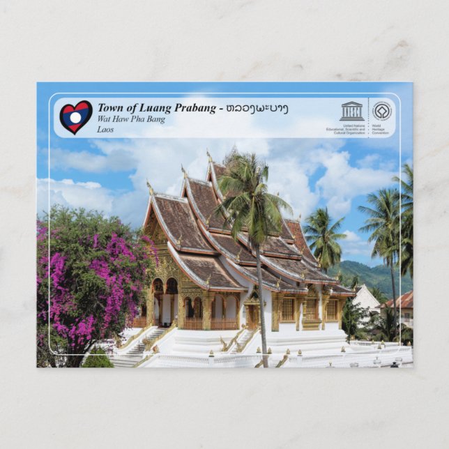 Carte Postale UNESCO WHS - Luang Prabang - Wat Hau Pha Bang (Devant)