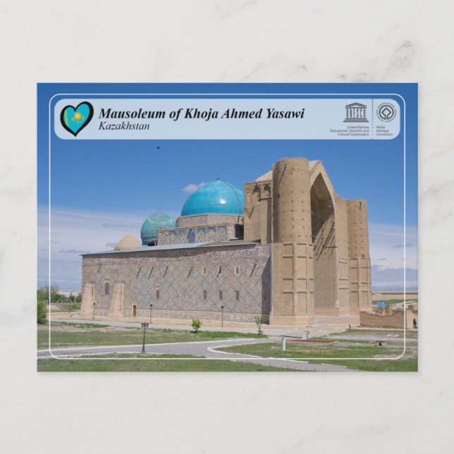 Carte Postale UNESCO WHS - Mausolée de Khoja Ahmed Yasawi (Devant)