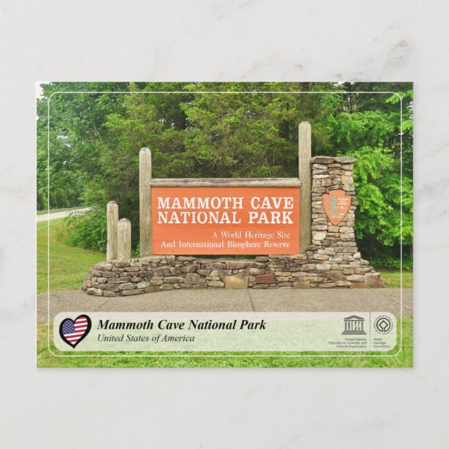 Carte Postale UNESCO WHS - Parc national de Mammoth Cave (Devant)