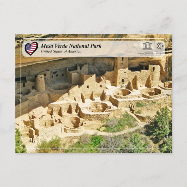Carte Postale UNESCO WHS - Parc national de Mesa Verde (Devant)
