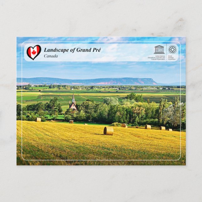 Carte Postale UNESCO WHS - Paysage de Grand Pré (Devant)