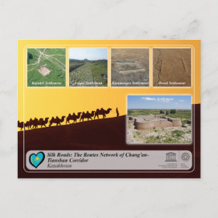 Carte Postale UNESCO WHS - Route de la soie - Sites du Kazakhsta