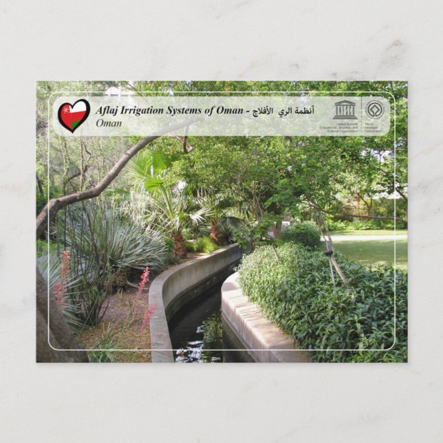 Carte Postale UNESCO WHS - Systèmes d'irrigation Aflaj d'Oman (Devant)