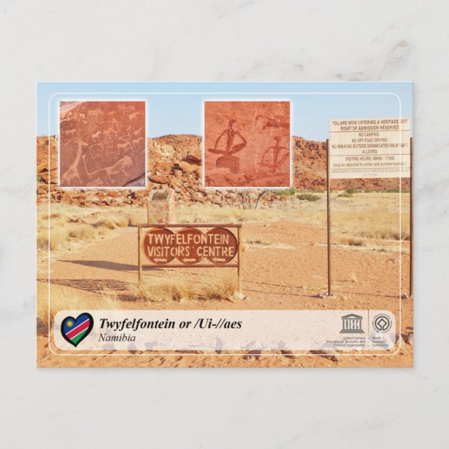 Carte Postale UNESCO WHS - Twyfelfontein (Devant)