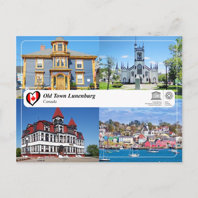 Carte Postale UNESCO WHS - Vieille Ville Lunenburg (Devant)