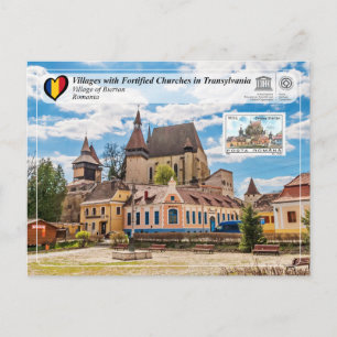 Carte Postale UNESCO WHS - Village de Biertan (Édition Timbre) P