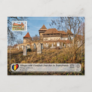 Carte Postale UNESCO WHS - Village de Viscri (Édition Timbre) Po